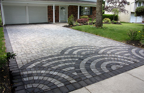 beautiful brick driveway long island