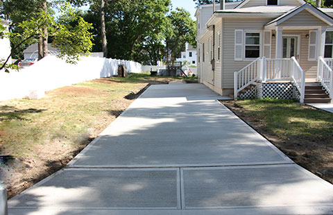 concrete driveway long island